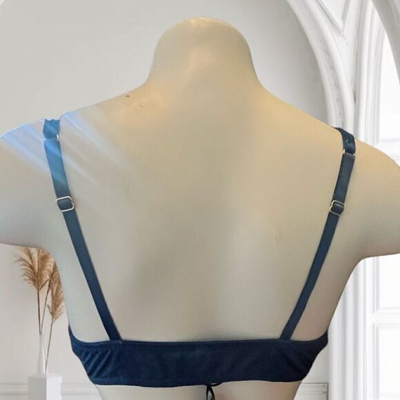 Addiction  Nouvelle Teal Semi Sheer No Wire Bra - Picture 3 of 4